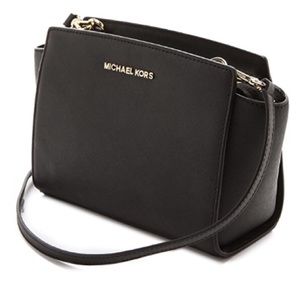 Michael Kors Selma Black Messenger Purse